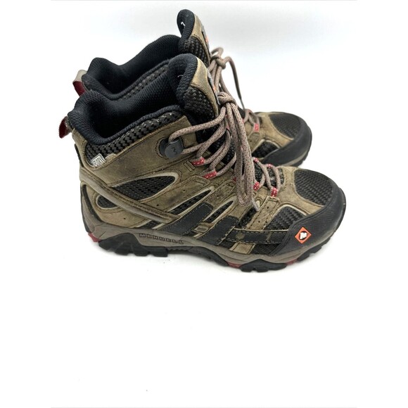 Merrell Womens Mid Hiking Boots Moab 2 Vibram Soles BROWN TAUPE Size US 6M - Picture 4 of 10